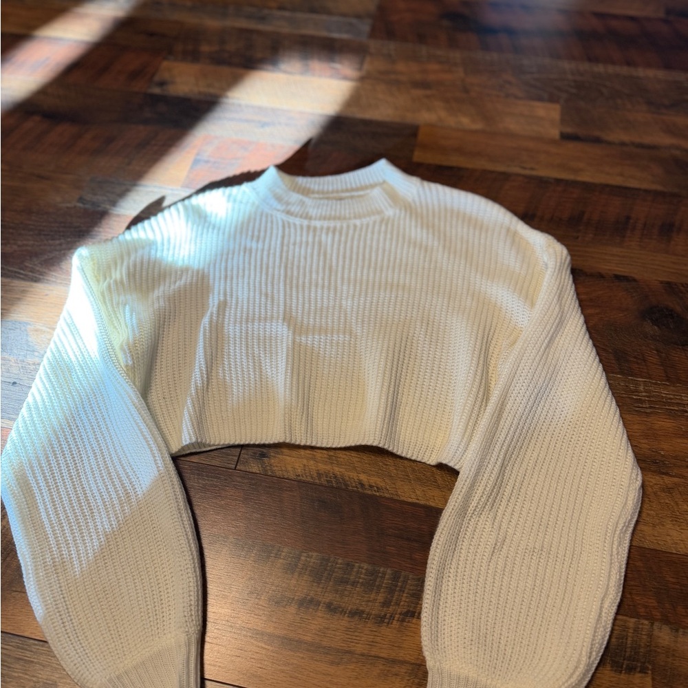 SHEIN White Ribbed Sweater